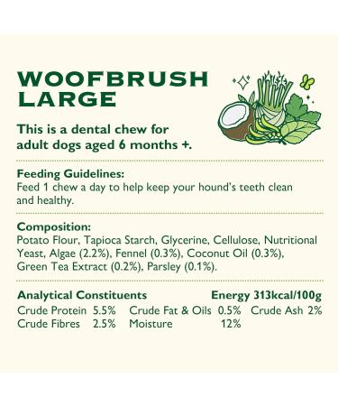 Lily's Kitchen Woofbrush Dental Chew - Natural Dental Sticks for Large Dogs (4 Packs of 7 Chews) Dental Care 329 g (Pack of 4) - Buy Online on GoSupps.com
