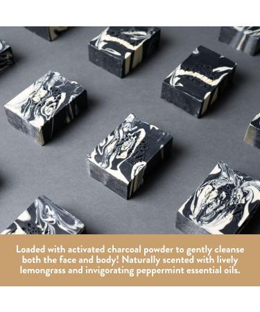 Pacha Clarifying Charcoal Bar Soap 5 Pack - Handcrafted Soap with Activated Charcoal & Essential Oils for Face, Hands, Body | Invigorating Charcoal Soap - Buy Online on GoSupps.com