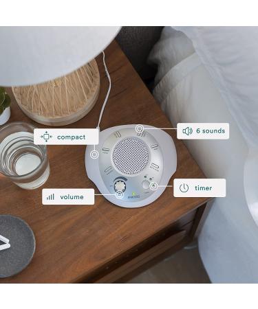 Homedics SoundSleep White Noise Machine - Portable Small Travel Sound Therapy with 6 Nature Sounds for Home, Office, Nursery - Silver - Buy Online on GoSupps.com