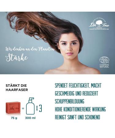 Dr.Tree Organic Firm Shampoo - EcoCert Natural Ingredients for Energized Moisturized Hair | 99% Natural | 75g | Up to 120 Applications - Buy Online on GoSupps.com