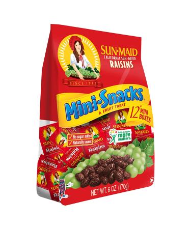 Sun-Maid California Dried Raisins Mini Snack Packs 0.5 oz - 12 ct (Pack of 3) 6 Ounce - Premium Quality Raisins for Healthy Snacking - Buy Online on GoSupps.com
