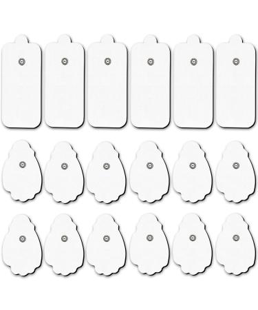 TENS Unit Replacement Pads 3.5mm Snap Compatible with NURSAL Belifu MEDVICE TechCare Massager Tens Unit Pads 18 PCS Electrode Pad Extra Large Muscle Stimulator Pads Using 3.5mm Button Lead Wires1