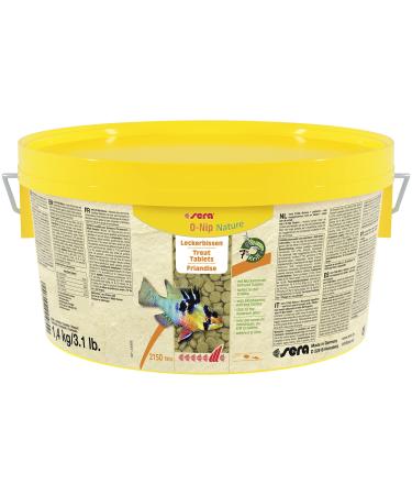 Sera O -Nip Nature 2.2l (1.4 kg) - treats as adhesive tablets with 7% krill for healthy variety - fish feed for the aquarium with very high usability thus fewer algae tablets 1.4 kg (1 Pack)
