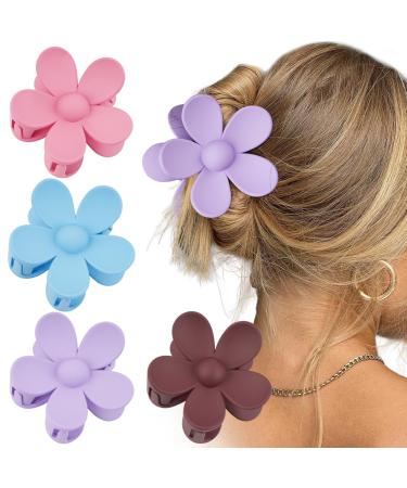 4 pieces flowers hair clips hawaii hair clips flower hair clip beach flowers hair jewelry headdress for girls and women beach party pool vacation 4pcs-d