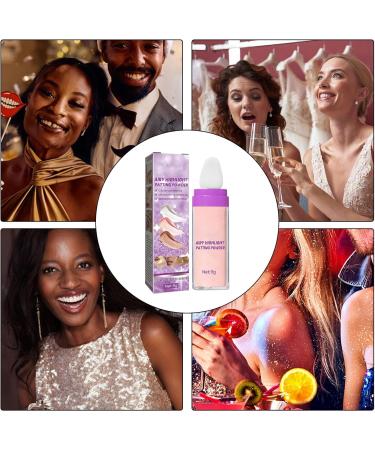 Highlighter Make Up Powder Waterproof Lightening Powder Waterproof Smooth 9g Highlighter Makeup for Cheeks Face Hair for Daily and Festivals Pink - Buy Online on GoSupps.com