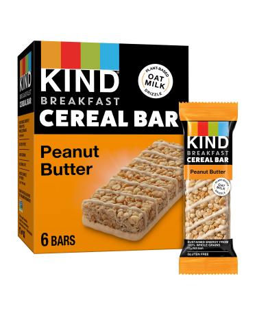 KIND Breakfast Cereal Bars, Gluten Free Snacks, Peanut Butter, 9.3oz Box (36 Bars) Peanut Butter:36 Count