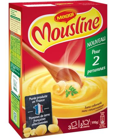 Maggi Mousline Plain Potato Puree (3 Sachets) 195g - Buy Online on GoSupps.com