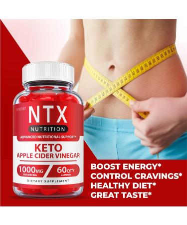 5 Pack Ntx Keto Plus ACV Gummies - Vegan Formula for Weight Loss - 300 Gummies with Vitamin B12 & Beet Root Juice - Buy Online on GoSupps.com