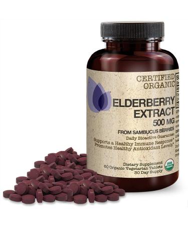 FutureBiotics Elderberry Extract 500 mg | 60 Organic Vegetarian Tablets for Immune Support - Buy Online on GoSupps.com