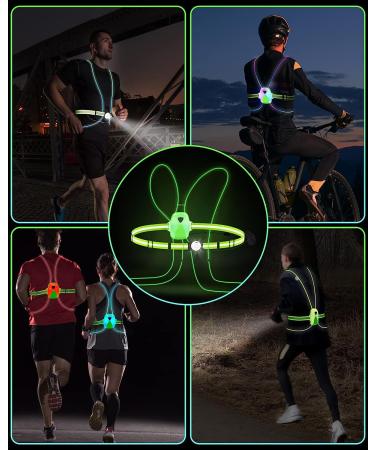 FIXEY AN Multicolor Running Lights | Rechargeable Reflective Gear for Runners | Lightweight Vest for Walking & Cycling - Buy Online on GoSupps.com