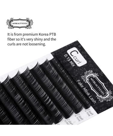 D Curl Fake Mink Lash Individual Eyelash Extension Supplies - Mixed Tray 0.15mm Thickness - Salon Quality - Buy Online on GoSupps.com