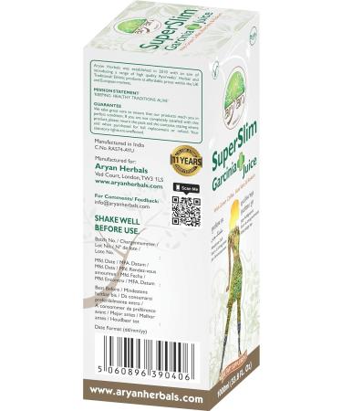 Aryan Herbals Super Slim Garcinia Juice - Natural Weight Loss Aid, No Added Sugar, 1000ml - Buy Online on GoSupps.com