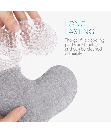 Navaris Thermo Pads Breast Pillow - 2 Gel Beads Cooling & Heat Pads for Breastfeeding - Reusable Accessories - Gray - Buy Online on GoSupps.com