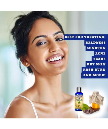 Organic Cold Pressed Jojoba Oil 4 oz - Hair Growth, Moisturizing, DIY Beauty - Bulk Wholesale from India - Buy Online on GoSupps.com