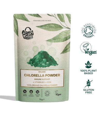 Organic Chlorella Powder 75g - Broken Cell Wall Immunity Support | Earths Basket - Buy Online on GoSupps.com