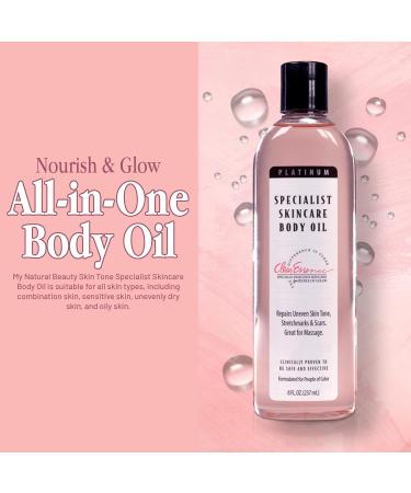 Clear Essence My Natural Beauty Skin Tone Specialist Body Oil - Deep Moisturizer for Dry Skin Scars & Stretch Marks - 8 Oz Natural Skincare for Men & Women - Buy Online on GoSupps.com