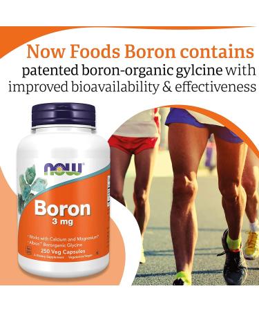 Now Foods Boron 3mg 250 Vegan Capsules - Lab-Tested, Gluten Free, Non-GMO - Buy Online on GoSupps.com