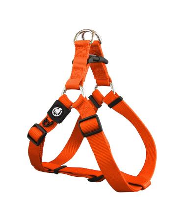 DDOXX Nylon Step-In Dog Harness - Adjustable Chest Puppy Harness for All Sizes - XXS (Orange) Orange XXS - 1.0 x 26-35 cm - Buy Online on GoSupps.com