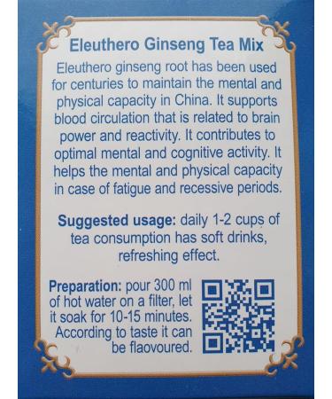 Dr Chen Eleuthero Siberian Ginseng Root with Green Tea Traditional Natural Herbal Tea Blend 20 Teabags - Buy Online on GoSupps.com