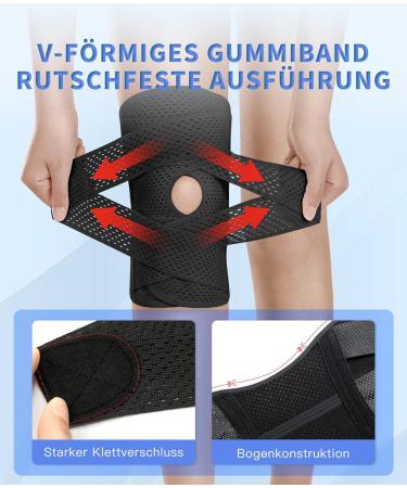 Prowaves Knee Brace for Men & Women - Adjustable Patella Support with Side Stabilizers for Meniscus Tears Knee Pain & Arthritis Recovery - XXXL Black - Buy Online on GoSupps.com