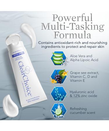 Clear Choice Sunscreen for Face SPF 45 Oil Free Sunblock & Light Moisturizer with Zinc Oxide Reef-Safe Broad Spectrum Water-Resistant No White Cast Light Moisturizer 4oz - Buy Online on GoSupps.com