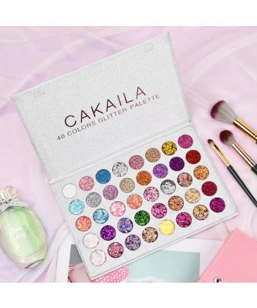 Emperoch 40 Colors Glitter Eyeshadow Palette Waterproof Glitter Shimmer Eyeshadow Makeup Palette 40 Blendable Neon Eyeshadow Makeup Palette with Highly Pigmented Glitters for Face Body - Buy Online on GoSupps.com