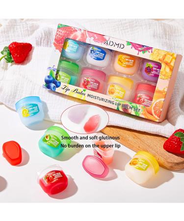 Lip Balm Lip Moisturizing Set 8 kinds of fruit flavor lip mask 4-in-1 lip care is suitable for dry peeling dark sunken reducing lip lines moisturizing lipstick and repairing lipstick - Buy Online on GoSupps.com
