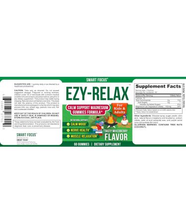 Ezy-Relax Magnesium Citrate Gummies for Kids, Teens & Adults, for Calm Relaxation & Daily Balance Chewable Magnesium Supplement - Vegan, Non-GMO 30 Day Supply - Buy Online on GoSupps.com