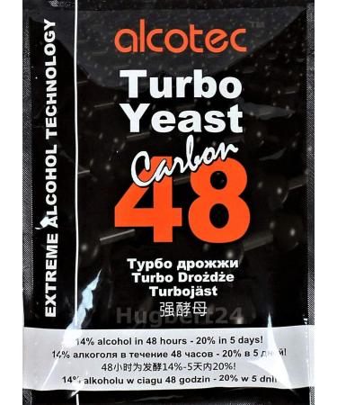 AlcoTec HUGBERT 48 Carbon Turbo alcohol fermentation yeast yeast liquor distilling yeast distillation 3 pieces 3x 175g