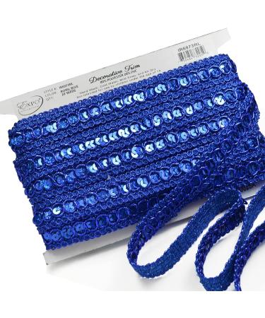 Royal Blue Trish Sequin Metallic Braid Trim by the Yard (10 Yards) - Shop Now! - Buy Online on GoSupps.com
