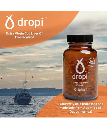 Dropi Omega 3 Fish Oil 500mg (60 Capsules) - Maximum Strength EPA DHA Vitamin A & D. Immune System, Brain Health & Joint Support - Buy Online on GoSupps.com