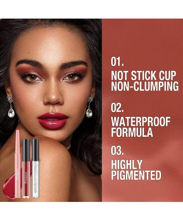 Petansy 15Pcs Lip Liner and Lipstick Set - Long Lasting Waterproof Lipsticks Gift Set, 7 Lip Liner Pencils, 5 Liquid Nude Lipsticks, 2 Matte Shimmer Lipsticks, 1 Lip Plumper - Makeup Set - Buy Online on GoSupps.com