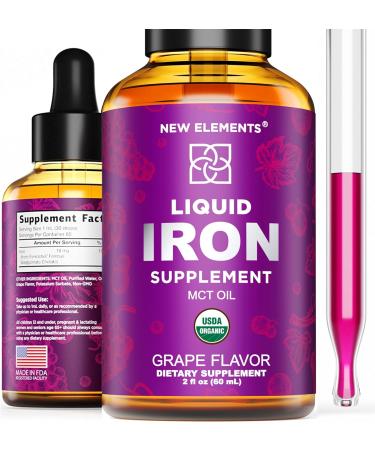 New Elements Iron & Liquid Biotin Collagen with Vitamin D3 - Boost Your Health and Wellness - Buy Online on GoSupps.com