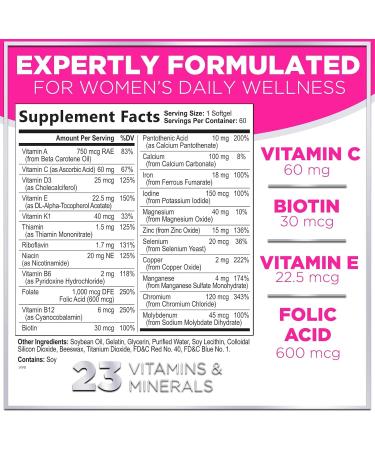 Hello Lovely Womens Multivitamin Folic Acid 600mcg - 60 Softgels - Buy Online on GoSupps.com