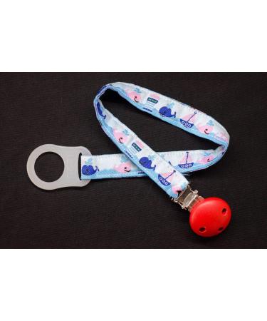 Miniblings Handmade Whale Pacifier Chain | Eco-Friendly Baby Pacifier Strap for Toddlers - International Shipping Available - Buy Online on GoSupps.com