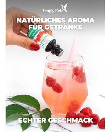 Simply Keto Aqua Plus Flavor Drops Raspberry 30ml Natural flavor drops without calories Syrup alternative for 12 liters of water with authentic taste Aspartame & Sugar Free - Buy Online on GoSupps.com