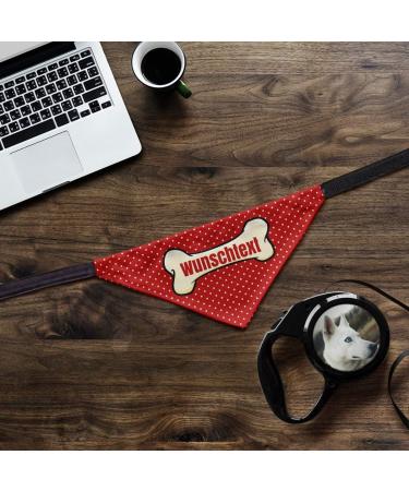 Dog Scarf with Name | printplanet Personalized Dog Accessories | Size L Bone Layout - Buy Online on GoSupps.com