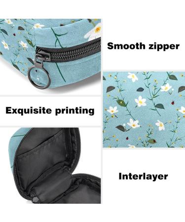 Pastel Wildflower Menstruation Pad Bag with Zipper Stylish & Practical Napkin & Tampon Storage for Women & Girls - Buy Online on GoSupps.com