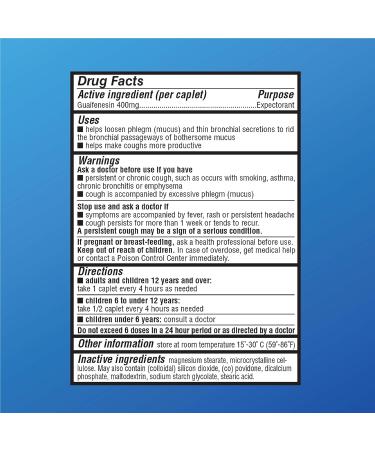 QC Mucus Relief 400mg Caplets - 50ct | Fast-Acting Congestion Relief - Buy Online on GoSupps.com