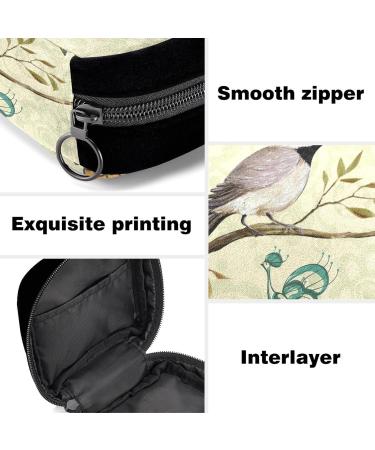 GIAPB Period Bag - Sanitary Napkin Storage & Makeup Pouch - Bird and Flower Color1554 - Buy Online on GoSupps.com