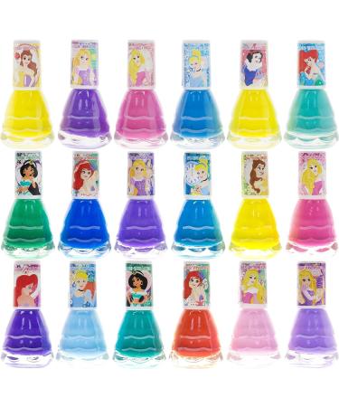 Disney Princess Castlebox Nail Polish Set | Non-Toxic Peel-Off Water-Based Formula | Safe Quick Dry Polish for Kids | 18 Pcs Opaque Colors | Ages 3 - Buy Online on GoSupps.com