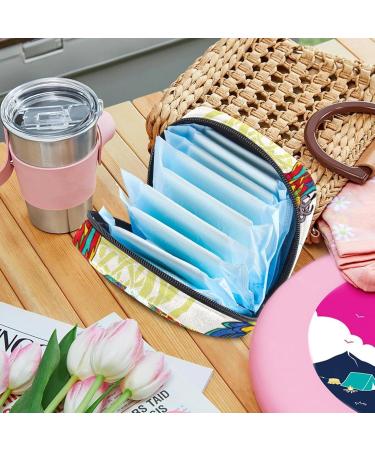 Buy Large Phoenix & Flower Menstrual Cup Bags | Colorful Zipper Storage for Tampons Panty Liners & More - International Shipping Available - Buy Online on GoSupps.com