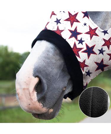 Harrison Howard Soft Fleece Horse Head Hood with Zipper - Stretchy & Comfortable - Large Size - Vivid Lively Stars - Ideal for All-Weather Protection - Buy Online on GoSupps.com