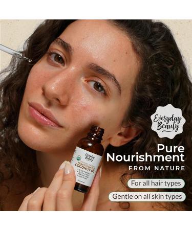 Organic Fractionated Coconut Oil | 100% Pure, Cold-Pressed | USDA Certified Organic | Amber Glass Bottle with Glass Dropper | For Face, Skin, & Hair - 1 Fl Oz - Buy Online on GoSupps.com