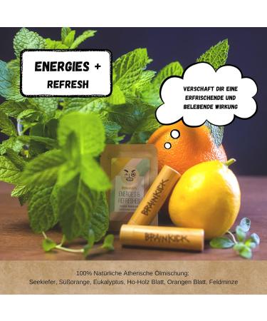 Energy & Refreshment Nose Inhaler Pen | Sustainable Bamboo Aromatherapy Stick for Well-Being | Essential Oils Inhaler Pencil for On-The-Go Relief - Buy Online on GoSupps.com