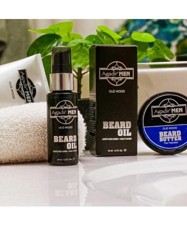 Buy AGADIR Oud Wood Beard Oil - 1.5 Fl Oz | Premium Beard Care for International Shipping - Buy Online on GoSupps.com