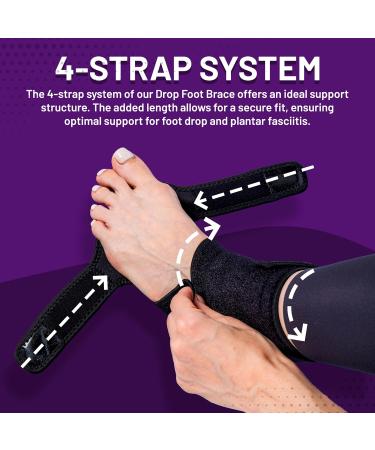 AFO Foot Drop Brace - Adjustable & Breathable Orthosis for Walking Sleeping MS & Stroke Relief - Pain Relief for Men & Women (Right - Buy Online on GoSupps.com