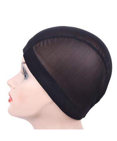 Wig Caps Mesh Cap 2 Pcs/Lot for Making Wig | Stretchable Hairnets with Wide Elastic Band | Black Mesh Cap M - Medium (2 Count) - Buy Online on GoSupps.com