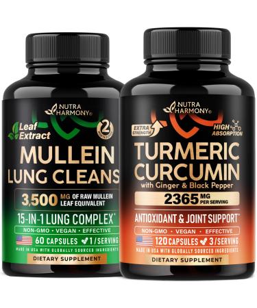 Mullein Leaf Extract & Turmeric Curcumin Capsules