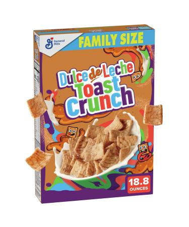 Dulce de Leche Toast Crunch Breakfast Cereal, Flavored Crunchy Caramel Cinnamon Cereal, 18.8 oz. Family Size Cereal Box
